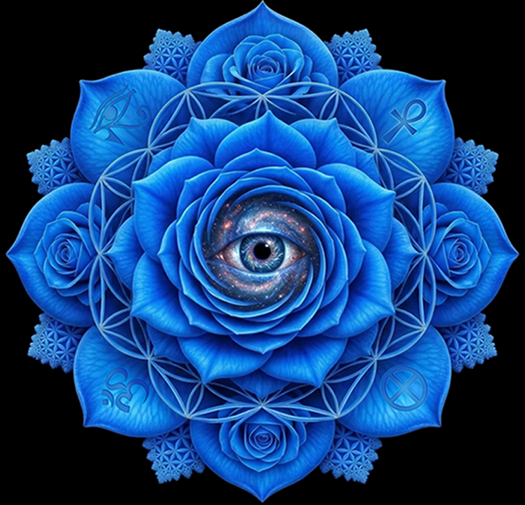 The Blue Rose Numinous Mandala